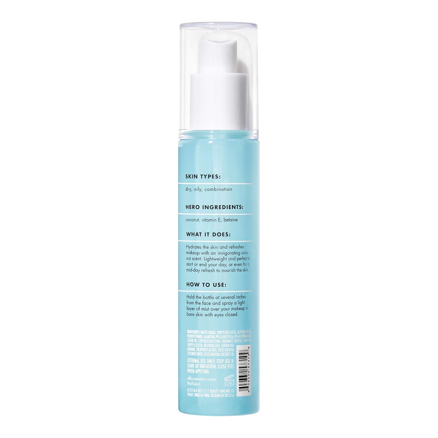 e.l.f._SKIN_Holy_Hydration!_Hydrating_Coconut_Mist,_Refreshes,_Soothes_&_Invigorates_Skin,_Tropical_Scent,_2.7_Fl_Oz_(Pack_of_1)