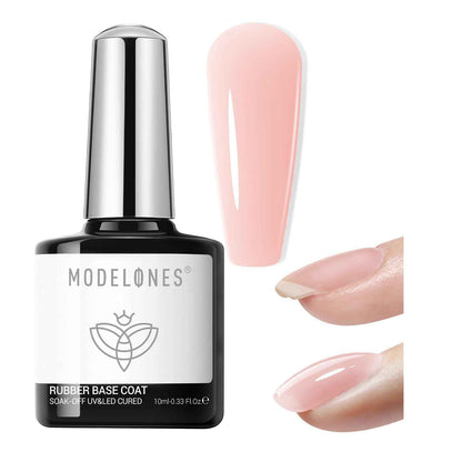 modelones Gel Top Coat, 15 ml 2026 Upgrade Super Shiny Base and Top Coat Set, Soak Off Nail Lamp Acid Free No Wipe Clear Base Top Gel Nail Polish
