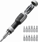 13-in-1 Ratchet Screwdriver Set Tool All in One, [Built to Last] Multi Screw Driver Set Kit, Flat Head, Philips, Torx, Hex, Square, Repair Kit, Man Gift Nut Driver