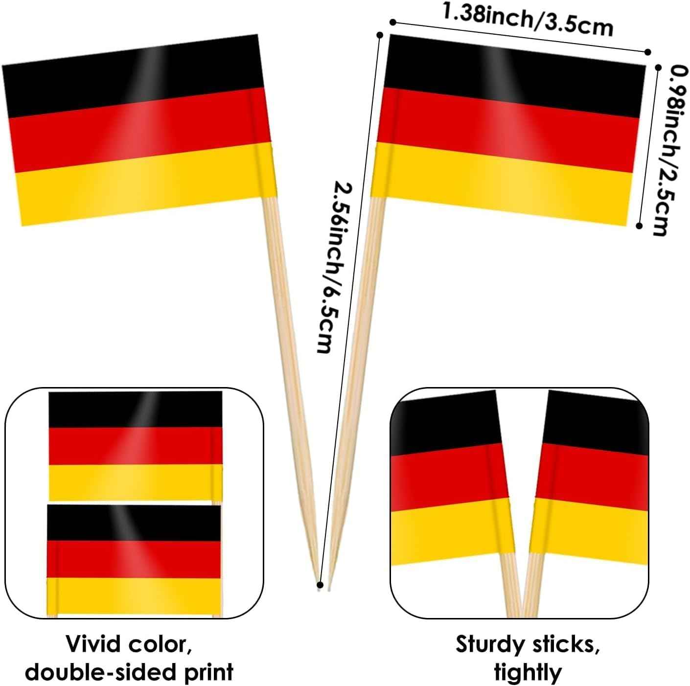 AhfuLife 48 Countries World Flag Toothpick Cake Toppers for World Soccer Decorations, 100pcs Cocktail Stick Flags for World cup Cupcake Toppers Bar Party Supplies