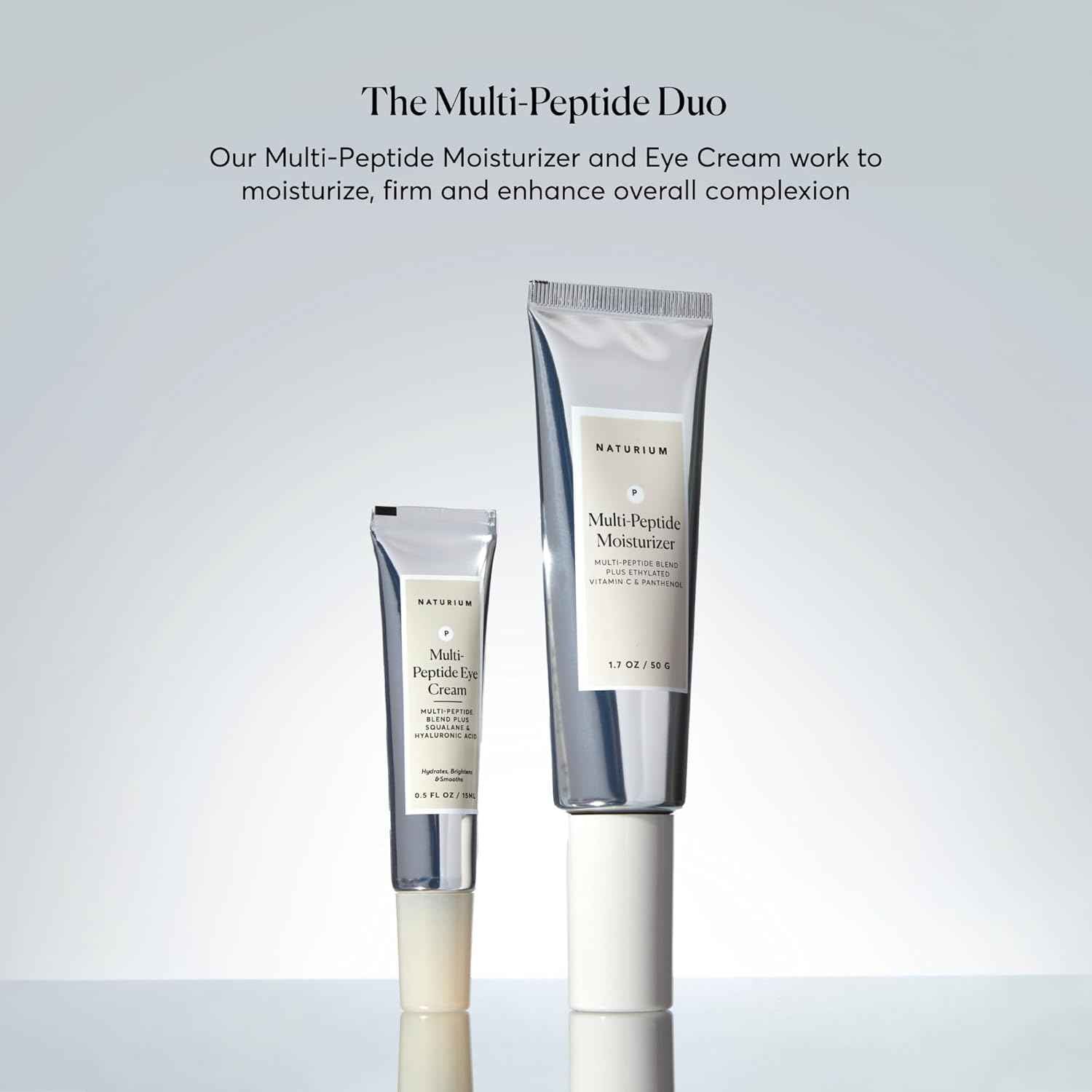 Naturium Multi-Peptide Moisturizer, Hydrating & Smoothing Skin Care, Moisturizes with Ethylated Vitamin C & Panthenol
