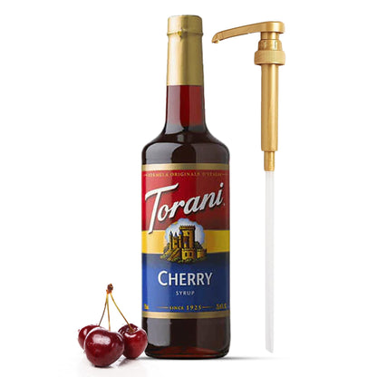 Cherry Syrup for Coffee &amp;amp; Cocktails 25.4 Ounces, with Fresh Finest Syrup Pump