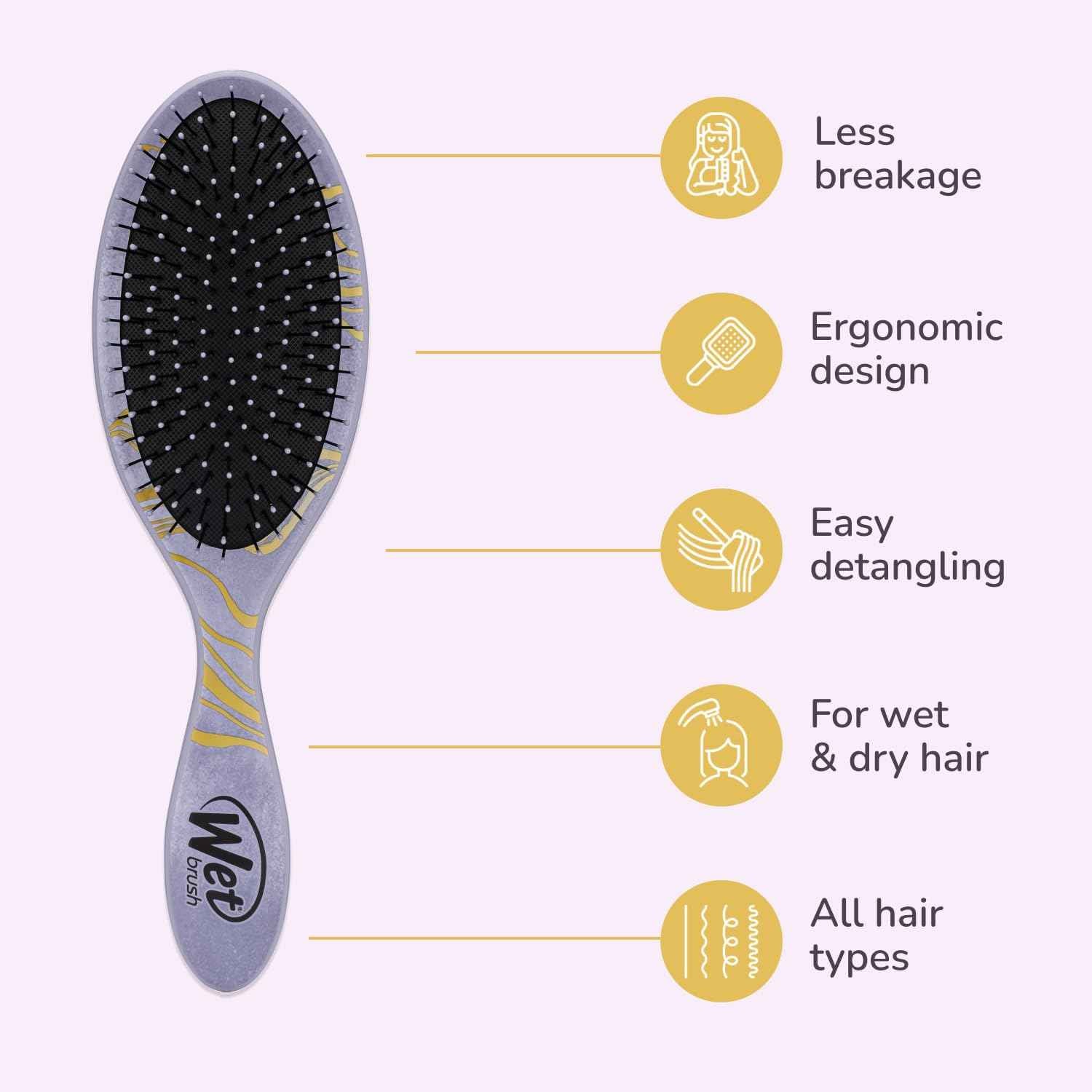 Wet Brush Disney Original Hair Detangler, Ultra-Soft IntelliFlex Bristles, Detangling Brush Glides Through Tangles (Wet Dry & Damaged Hair), Women & Men