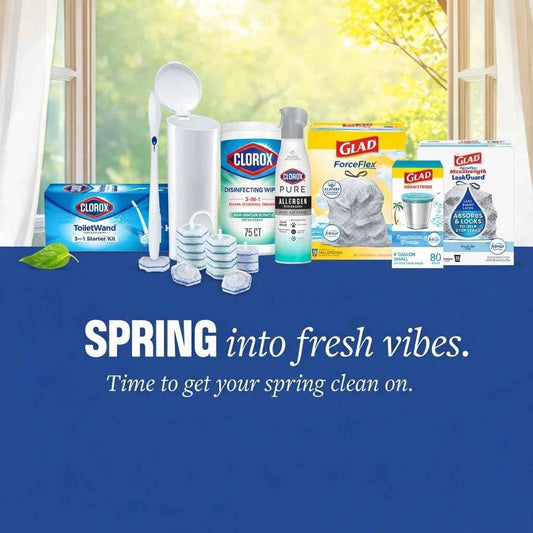 Clorox Disinfecting Cleaning Wipes for Spring Cleaning & Allergy Season, Bleach Free, Fresh Scent and Crisp Lemon, 75 Count Each