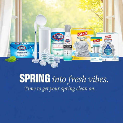 Clorox Disinfecting Cleaning Wipes for Spring Cleaning & Allergy Season, Bleach Free, Fresh Scent and Crisp Lemon, 75 Count Each, Pack of 2