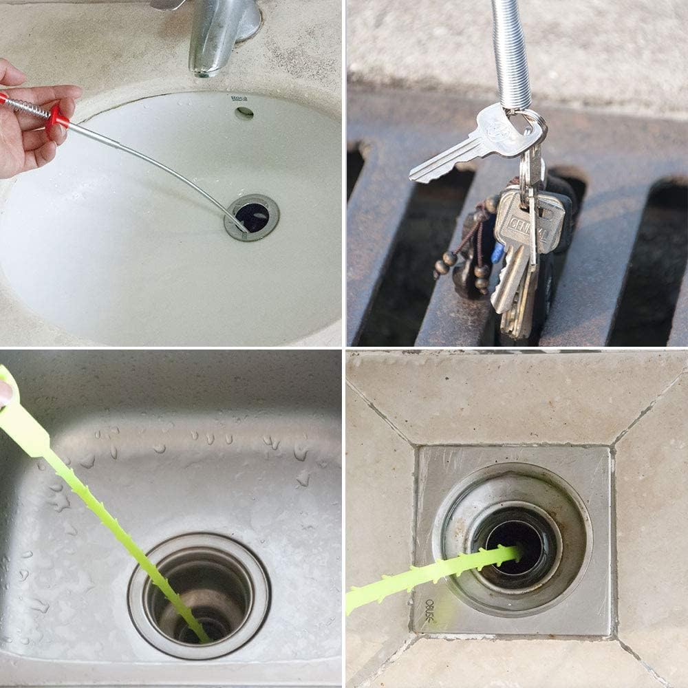 DR.PEN_Flexible_Grabber_Claw_Pick_Up_Reacher_Tool_(Drain_Clog_Remove_Tool),_With_4_Claws_Bendable_Hose_Pickup_Reaching_Assist_Tool_for_Litter_Pick,_Home_and_Kitchen_Sink,_Drains,_Toilet_(35.4_inch)