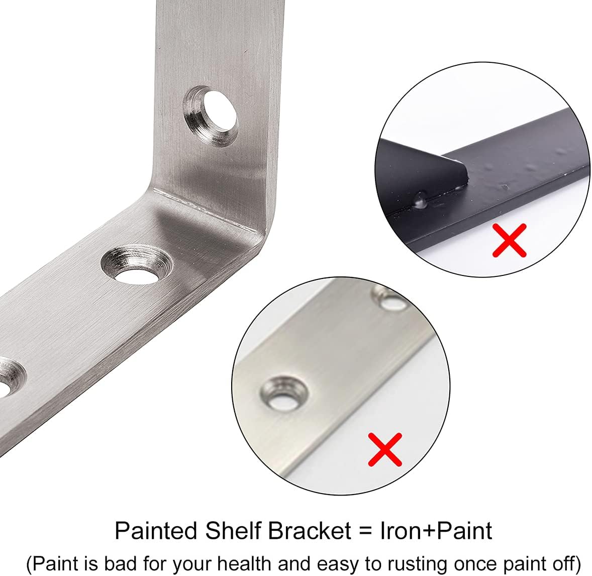 YUMORE_L_Bracket,_5"_x_3"_Max_Load:_35lb/15KG_Heavy_Duty_Stainless_Steel_Solid_Shelf_Support_Corner_Brace_Joint_Right_Angle_Bracket,_Pack_of_4