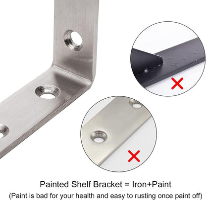 YUMORE_L_Bracket,_5"_x_3"_Max_Load:_35lb/15KG_Heavy_Duty_Stainless_Steel_Solid_Shelf_Support_Corner_Brace_Joint_Right_Angle_Bracket,_Pack_of_4