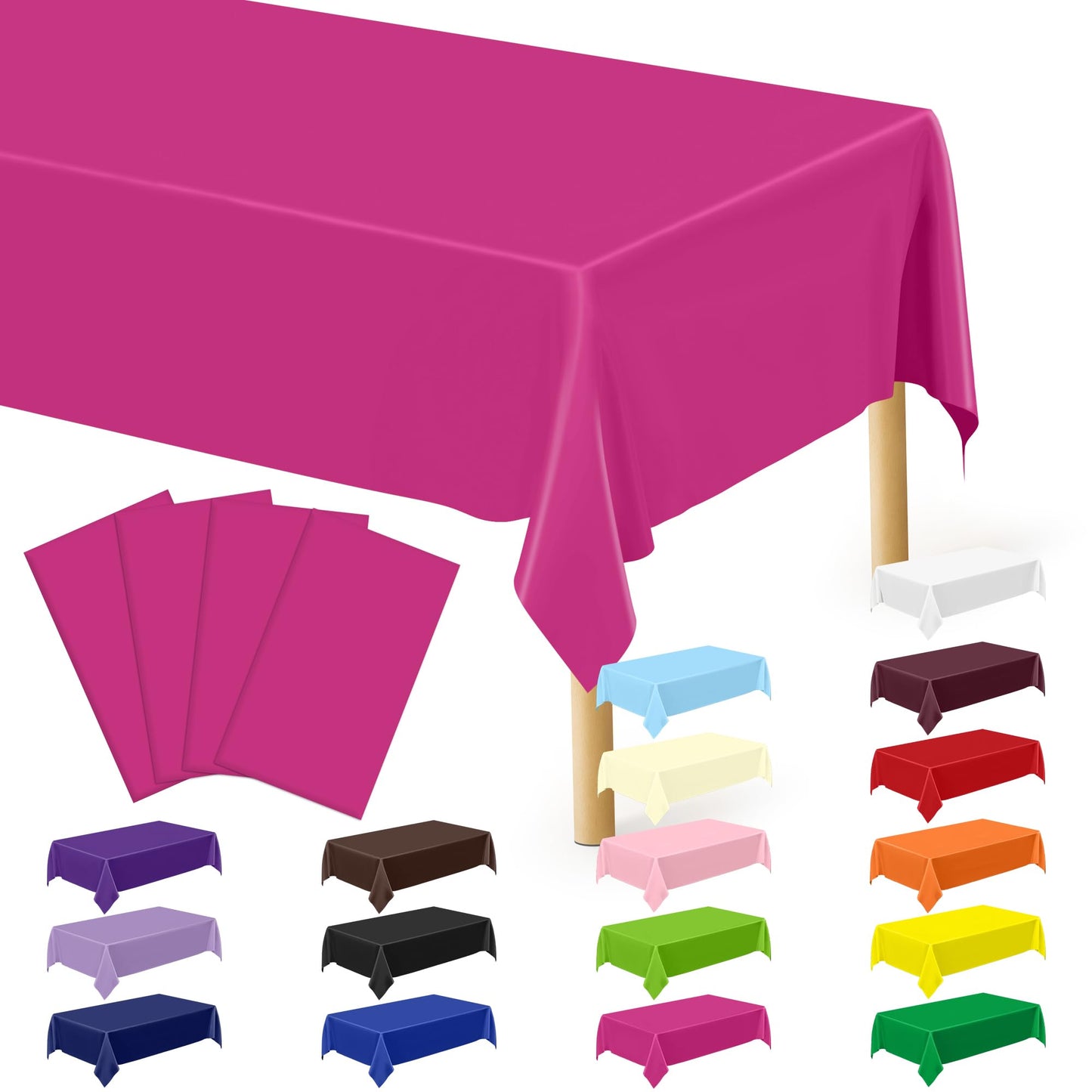 Rosered - 4pcs 54x108 in