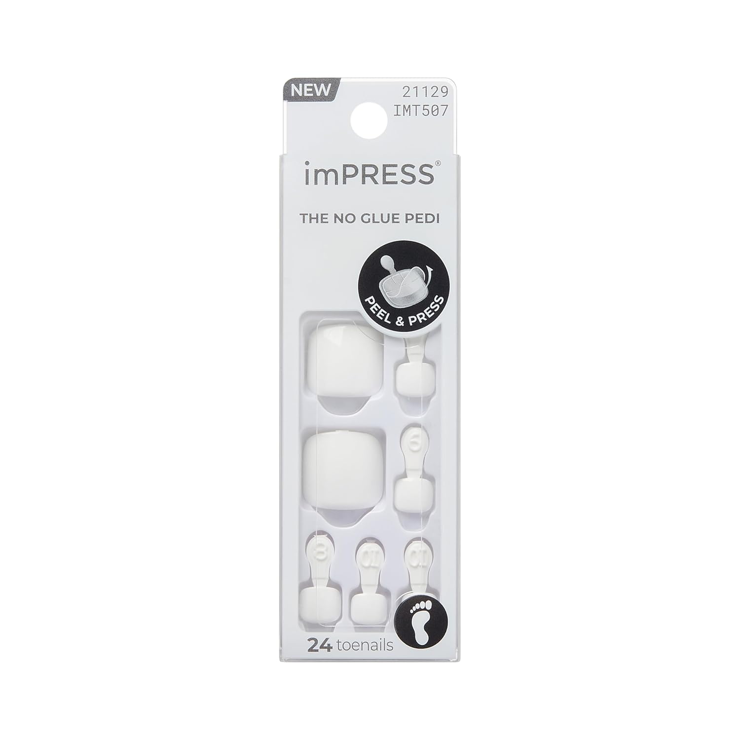 KISS_imPRESS_Pedicure_Press_On_Toenails,_'Angel_Vibes',_White,_Short_Squoval,_Pedicure_Nail_Kit_Includes_24_Press_On_Toenails,_Prep_Pad,_Mini_Nail_File,_&_Pedicure_Stick