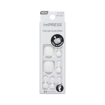 KISS_imPRESS_Pedicure_Press_On_Toenails,_'Angel_Vibes',_White,_Short_Squoval,_Pedicure_Nail_Kit_Includes_24_Press_On_Toenails,_Prep_Pad,_Mini_Nail_File,_&_Pedicure_Stick