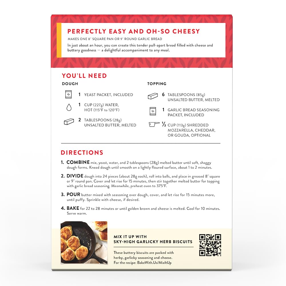 King_Arthur_Baking_Company_Pull-Apart_Garlic_Bread_Mix_Kit_15.25_oz.,_Baking_Mix_-_Ready_in_1_hour
