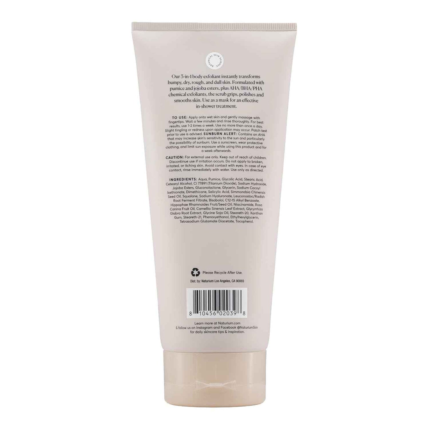 Naturium KP Body Scrub & Mask for Keratosis Pilaris, Bump Eraser Shower Scrub & Exfoliator for Skin, 8 oz