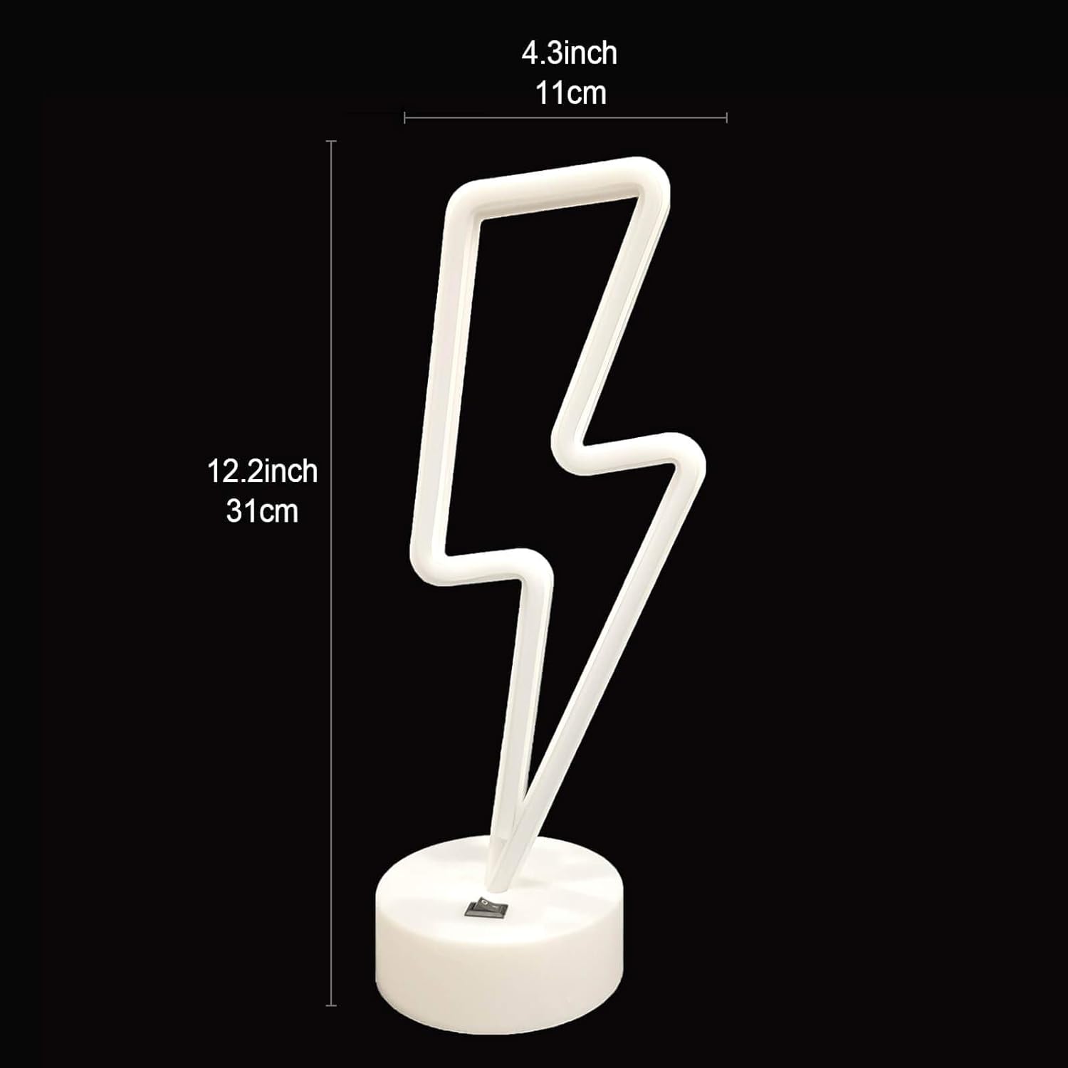 Lightning_Bolt_Neon_Signs_Lightning_Neon_Sign_with_Base_for_Bedroom_LED_Lighting_for_Room_Decor_for_Teen_Girls_Gifts_for_Teenager_Boys_USB/Battery_Cool_Gaming_Light_with_Holder(Blue)