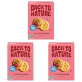 Back to Nature Classic Round Crackers, Non-GMO, Vegan Friendly Snack Cracker, Made with Wheat Flour & Sea Salt, Snack Happy, 6.5 oz Box