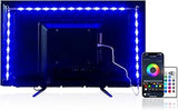 PANGTON VILLA Led Strip Lights 8.2ft/14.3ft for 40-60in/65-75in TV, USB LED TV Backlight Kit with Remote - 16 Color 5050 LEDs Bias Lighting for HDTV