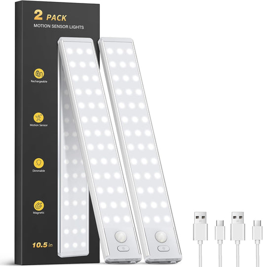 Under_Cabinet_Lighting_-_10.5"_Motion_Sensor_Light_Indoor,_Magnetic_Wireless_Closet_Lights,_Dimmable_Led_Night_Light,_Rechargeable_Under_Counter_Lights_for_Kitchen,_Bedroom,_Stair,_2_Pack