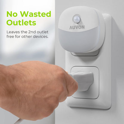 AUVON_Plug_in_Night_Light_with_Motion_Sensor_and_Dusk_to_Dawn_Sensor,_Mini_Warm_White/Cool_White_LED_Nightlight_with_1-50_lm_Adjustable_Brightness_for_Bathroom,_Hallway,_Stairs,_Bedroom,_Kitchen,_4_Packs