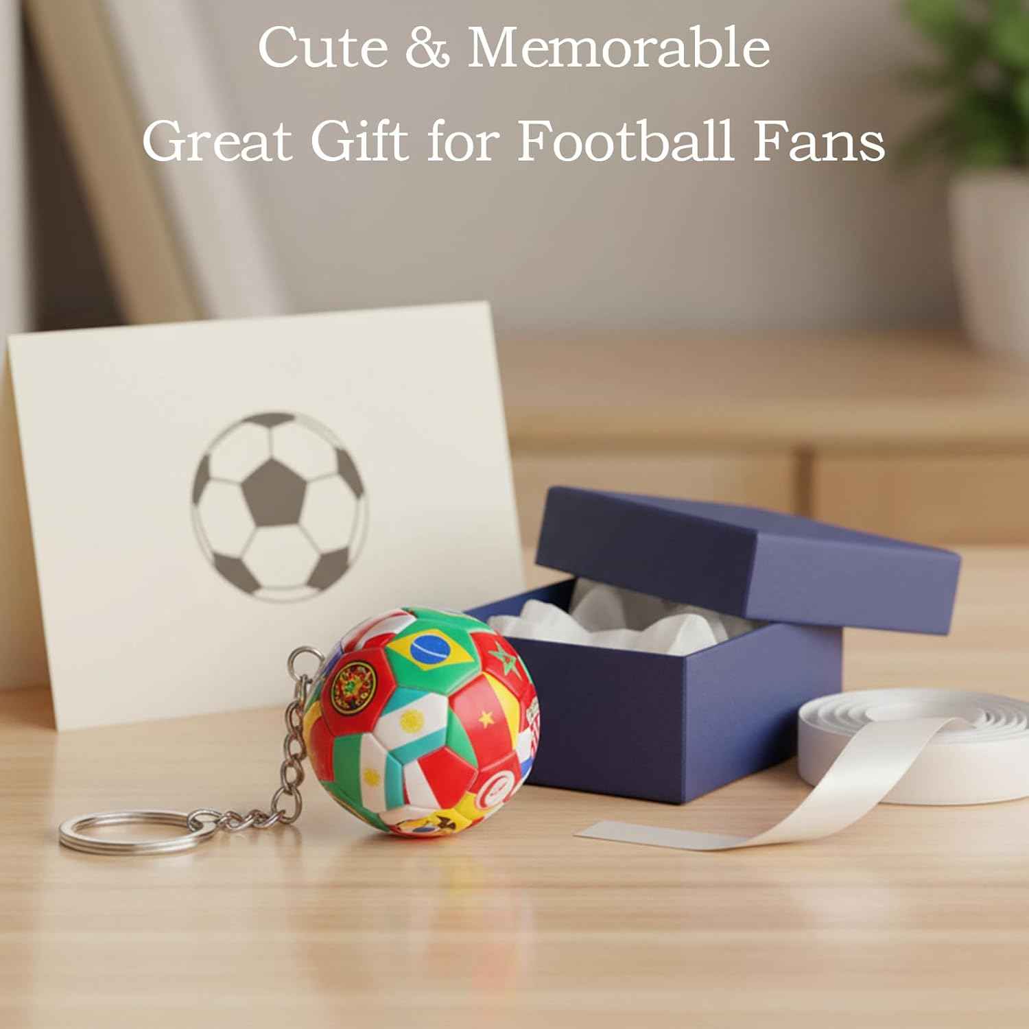 4PCS World Cup Soccer Keychain 2026 Football Ball Key Chain with National Flags,World Cup Soccer Gifts & Accessories for Men Sports Merchandise 2026 Backpack Charm Daily Use