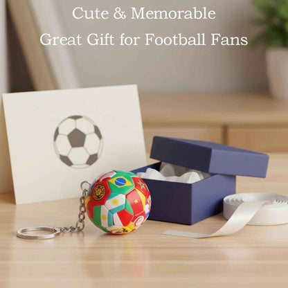 4PCS World Cup Soccer Keychain 2026 Football Ball Key Chain with National Flags,World Cup Soccer Gifts & Accessories for Men Sports Merchandise 2026 Backpack Charm Daily Use