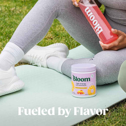 Bloom Nutrition High Energy Pre Workout with Beta Alanine, Ginseng and L Tyrosine for Amino Energy, Natural Caffeine Powder from Green Tea Extract, Keto, Sugar Free Drink Mix