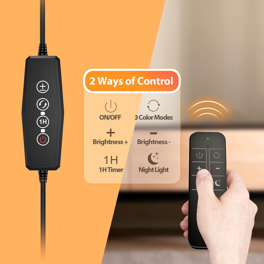 Reading_Light_with_Remote,_LED_Desk_Lamp_Clip_on_[1H_Timer_&_Nightlight]_RA>95_Dimmable_Flexible_Gooseneck,_Reading_Lamp_with_Clamp_for_Table_-_3.5''_(Adapter_Included)