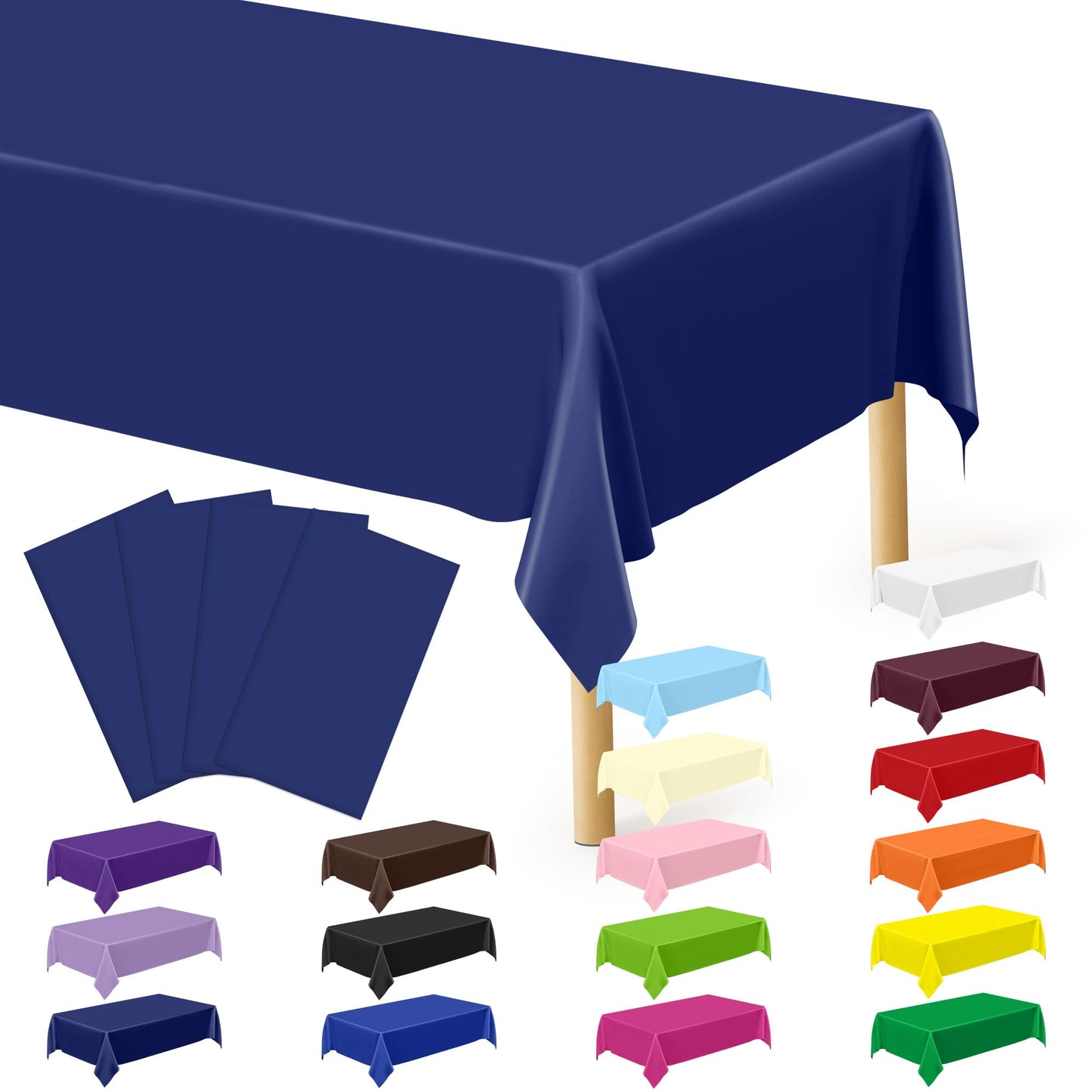 Navy - 4pcs 54x108 in