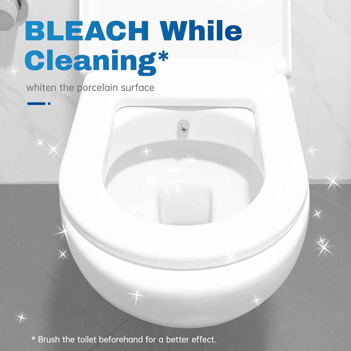 Vacplus Toilet Bowl Cleaner Tablets, Automatic Cleaners with Bleach, Slow-Releasing Toilet Tank Cleaners for Deodorizing & Descaling, Household Toilet Cleaners against Tough Stains