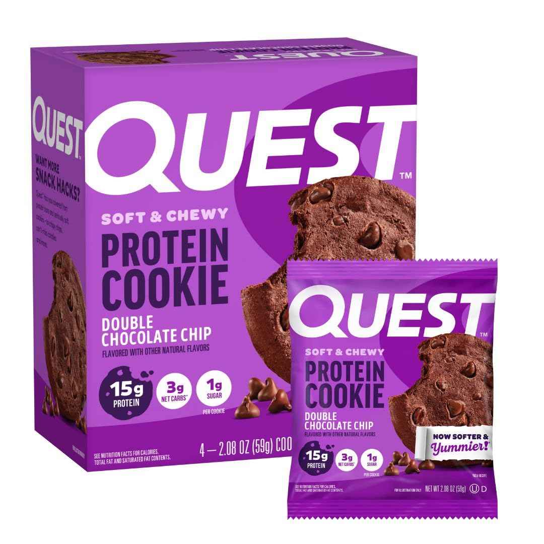 Quest Nutrition Protein Cookie, 15g Protein, 1g Sugar, 3g Net Carbs, Keto Friendly, High Protein, Low Carb