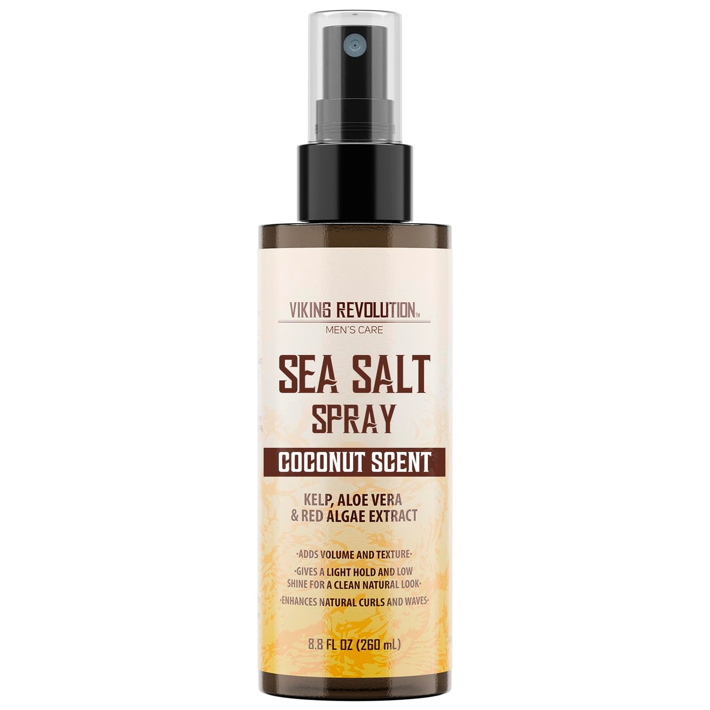 Viking Revolution Coconut Sea Salt Spray for Hair Men - Hair Texturizing Spray with Kelp, Aloe Vera &amp;amp; Red Algae Extract - Surf to Add Volume and Texture - Sea Salt for Men Beach