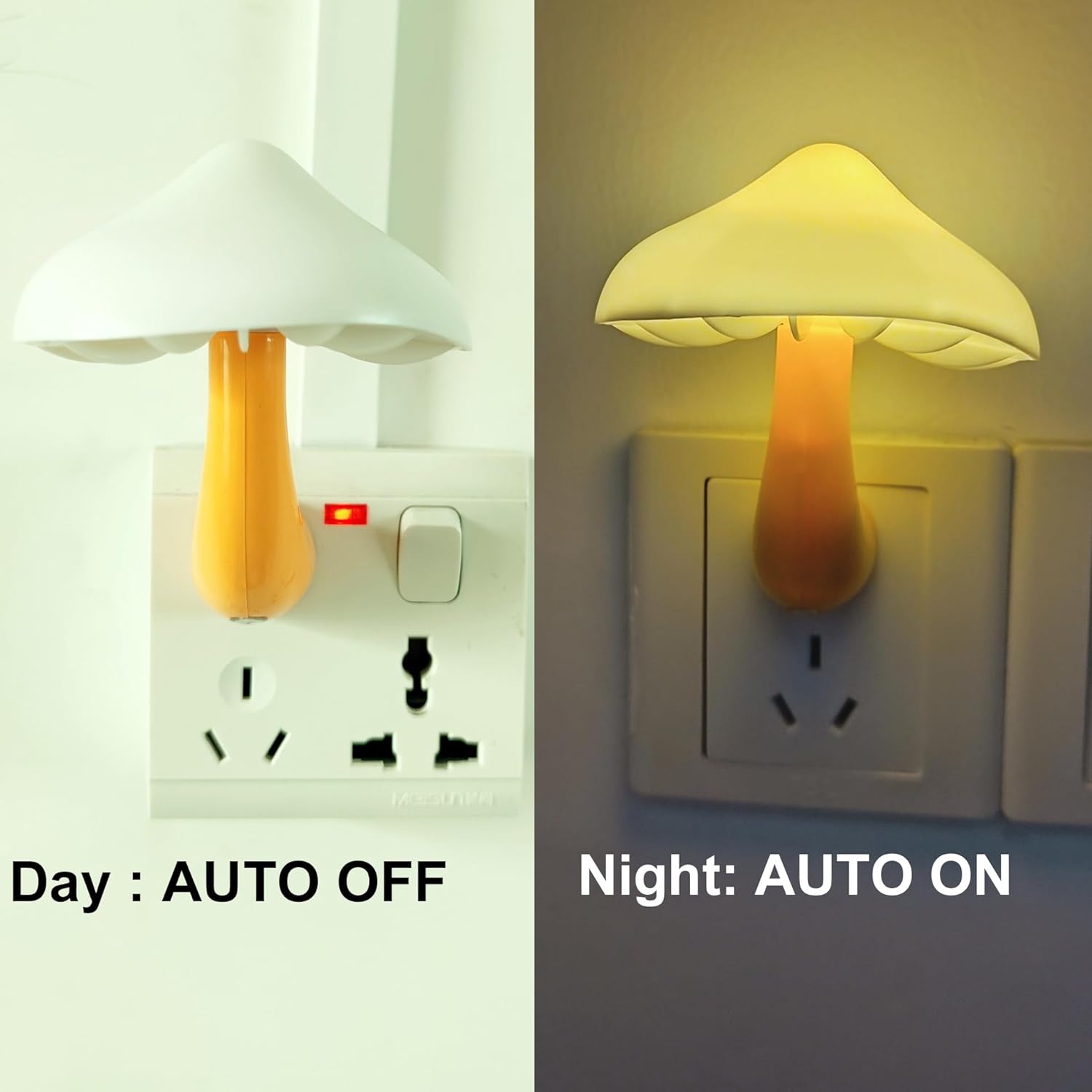 AUSAYE_Sensor_LED_Night_Light_Plug_in_Wall_Lamp,_Energy_Saving_NightLight_Cute_Mushroom_Night_Lights_for_Adults_Kids_Bedroom,Bathroom,Toilet,_Stairs,_Kitchen,Hallway_Corridor
