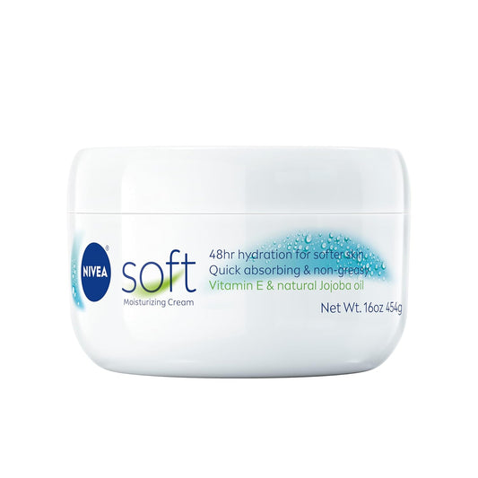 NIVEA_Soft_Refreshingly_Soft_Moisturizing_Cream,_Lightweight_Body_Moisturizer_for_Face,_Body_and_Hands,_Body_Cream_Enriched_with_Jojoba_Oil_and_Vitamin_E,_16_Oz_Jar