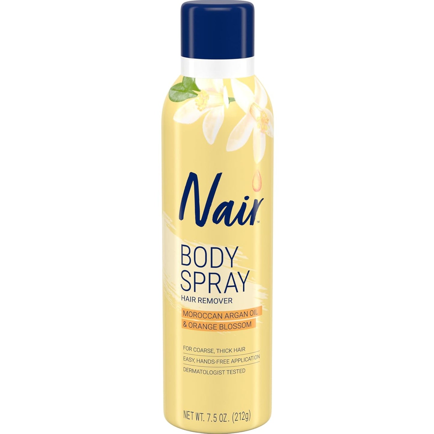 Nair_Body_Spray_Hair_Remover,_Hands-Free_Applicator_Hair_Removal_Spray_with_Moroccan_Argan_Oil_and_Orange_Blossom_for_Body,_7.5_Oz  