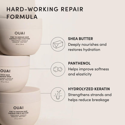 OUAI_Fine_to_Medium_Hair_Treatment_Mask_-_Lightweight_Deep_Conditioning_Hair_Mask_with_Shea_Butter,_Keratin_&_Panthenol_-_Helps_Hydrate,_Fight_Frizz,_Strengthen_&_Repair_Damage_(3.4_oz)