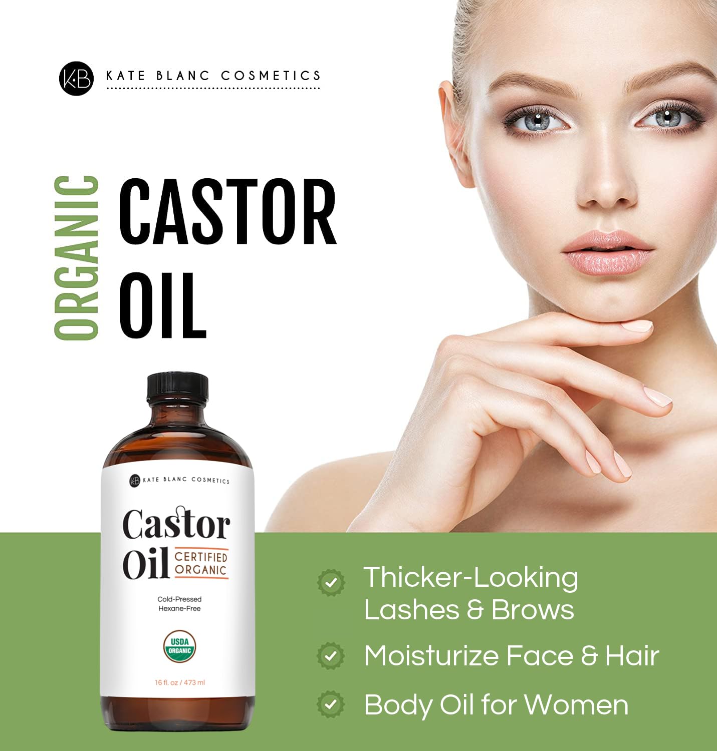 Kate_Blanc_Cosmetics_Castor_Oil_Organic_for_Hair,_Skin_&_Face_(16oz)_100%_Pure_Cold_Pressed_Hexane_Free_|_Unrefined_Castor_Oil_for_Eyelashes_&_Eyebrows_in_Glass_Bottle