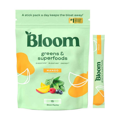 Bloom Nutrition Superfood Greens Powder, Digestive Enzymes with Probiotics and Prebiotics, Gut Health, Bloating Relief for Women, Chlorella, Green Juice Mix with Beet Root Powder