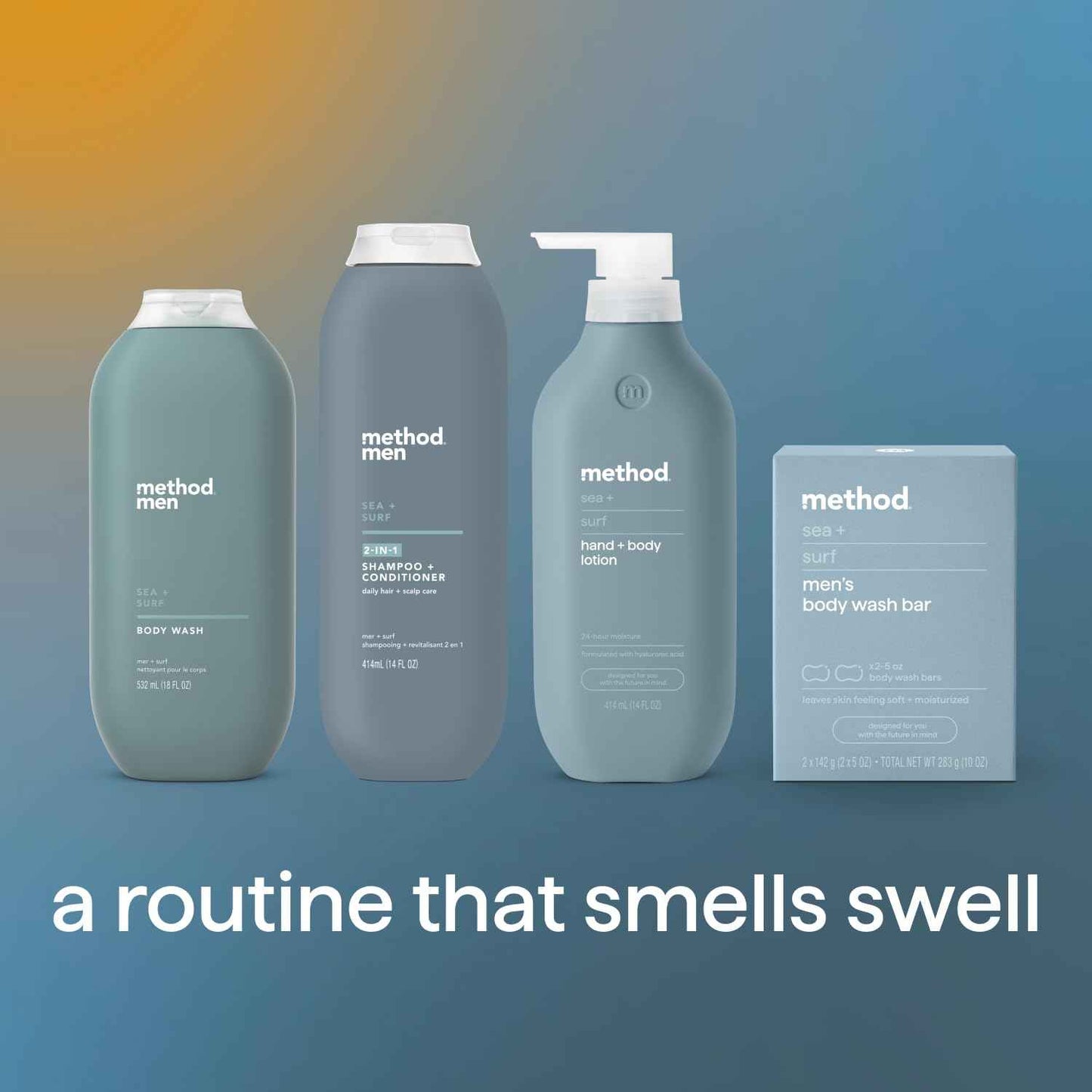 Method Men Body Wash, Paraben and Phthalate Free, Quick-Lathering Cleansers, Cruelty Free