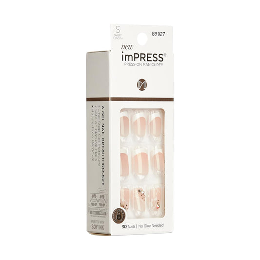 KISS_imPRESS_No_Glue_Mani_Press_On_Nails,_Design,_'My_Worth',_White,_Short_Size,_Squoval_Shape,_Includes_30_Nails,_Prep_Pad,_Instructions_Sheet,_1_Manicure_Stick,_1_Mini_File