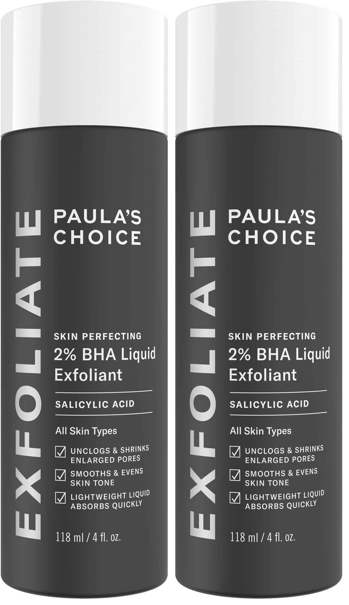 Paula's Choice SKIN PERFECTING 2% BHA Liquid Exfoliant with Salicylic Acid, Facial Polish for Pores, Wrinkles & Fine Lines, Suitable for Blackhead-Prone Skin, Fragrance-Free