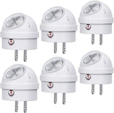 Emotionlite Plug-in Night Lights, Warm White LED Nightlight, 360° Rotation, Dusk to Dawn Sensor, Kids, Adult, Bedroom, Hallway, Bathroom,Kitchen, Stairways, Corridor, 4/6 Pack