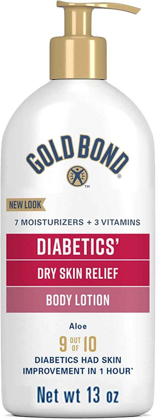 Gold Bond Diabetics' Dry Skin Relief Body Lotion. With Aloe to Moisturize & Soothe, Diabetic Lotion for Dry Skin