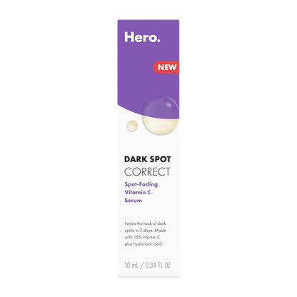 Hero_Cosmetics_Dark_Spot_Correct_Spot-Fading_15%_Vitamin_C_plus_Hyaluronic_Acid_Serum._Improves_the_Look_of_Post_Blemish_Marks_in_7_Days._Twist_Applicator_and_Rollerball_Tip_for_Easy_Application._10mL