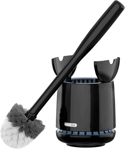 MR.SIGA Toilet Bowl Brush and Holder, Premium Quality, with Solid Handle and Durable Bristles for Bathroom Cleaning