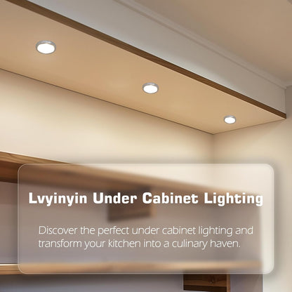 Single_LED_Puck_Light_for_Under_Obove_Cabinet_Counter_Bar_Shelf_Back_Lighting,_120V_Electric_Direct_Wall_Plug_in,_Handy_On_Off_Switch,_Black_Cables,_2_Packs,_Warm_White/Daylight