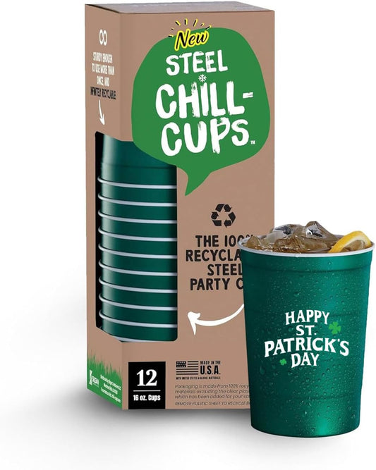 16_oz._Party_Cups_'St._Patrick's_Day'_Clover_Design_for_Cold_Drinks,_Durable,_Disposable,_Recyclable,_Made_in_USA,_Green,_12_Count
