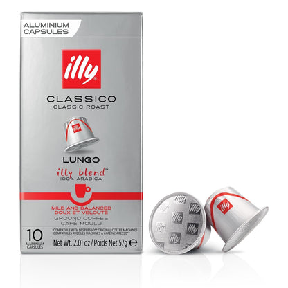 Illy_Espresso_Compatible_Capsules_-_Single-Serve_Coffee_Capsules_&_Pods_-_Classico_Lungo_Roast_-_Notes_Of_Caramel,_Orange_Blossom_&_Jasmine_Coffee_Pods_-_For_Nespresso_Coffee_Machines_–_10_Count