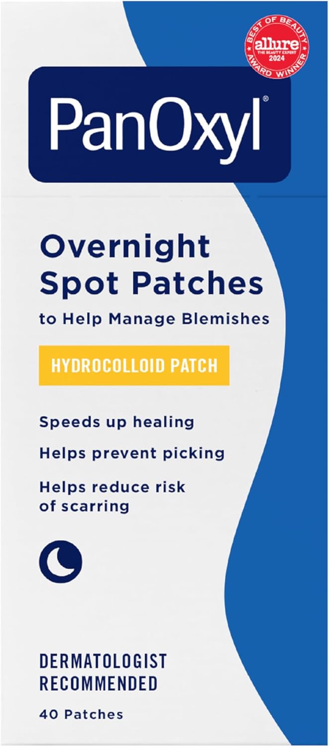 PanOxyl_PM_Overnight_Spot_Patches,_Advanced_Hydrocolloid_Healing_Technology,_Fragrance_Free,_40_Count_Pack_of_1