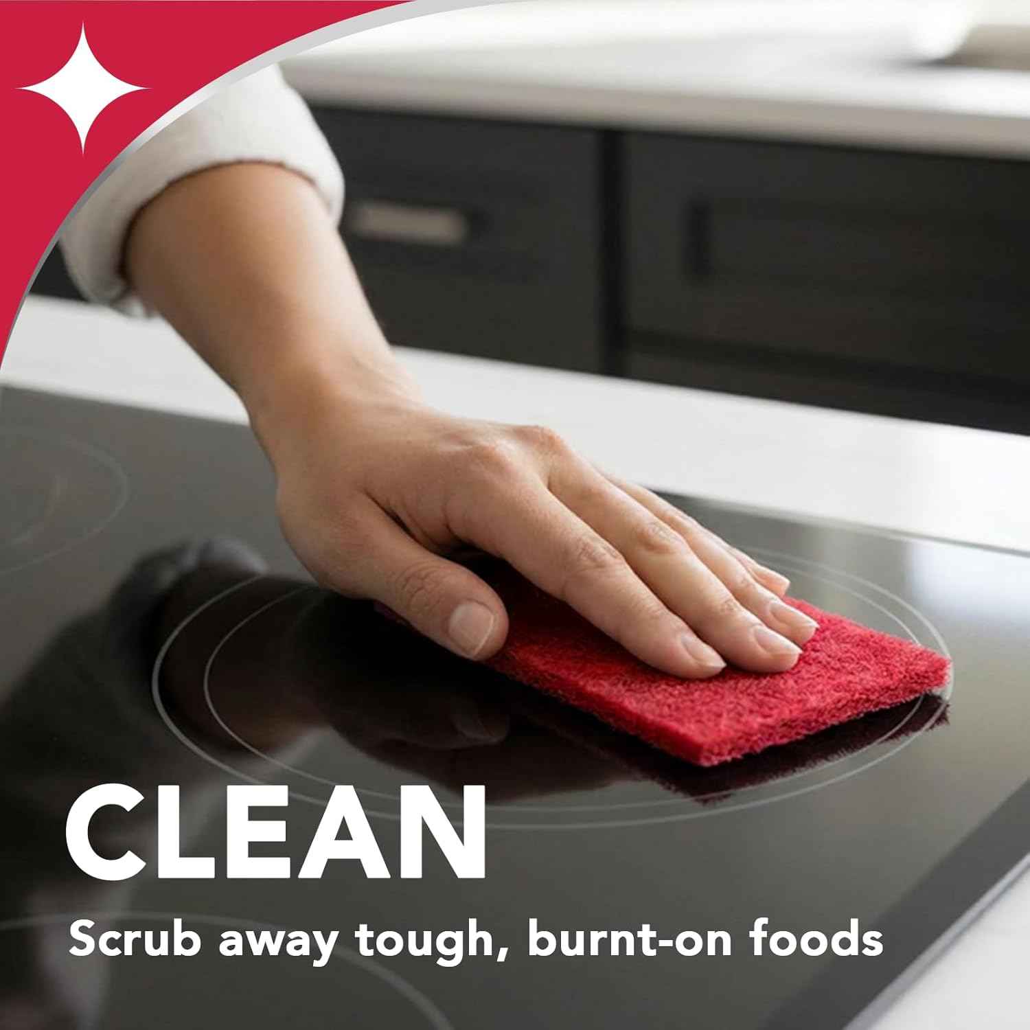 Weiman Cook Top Scrubbing Pads, 3 Count, 2 Pack Cuts Through the Toughest Stains - Scrubbing Pads Carefully Wipe Away Residue