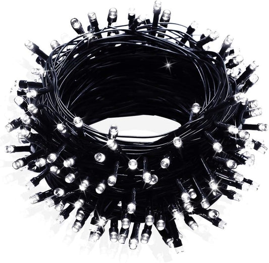FULLBELL_Black_and_White_Christmas_Decorations,_Black_Christmas_Lights_33ft_100_LED_with_Memory_Function,_8_Modes_Gothic_String_Lights_for_Tree,_Goth_Home,_Indoor_Outdoor
