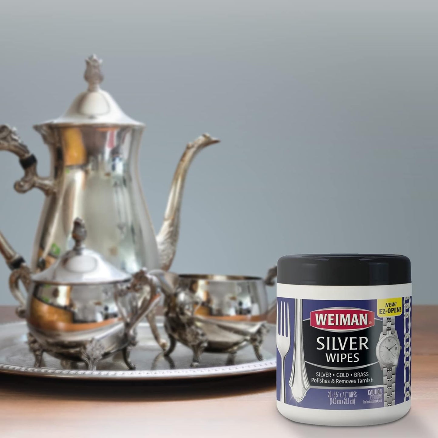 Weiman_Jewelry_Polish_Cleaner,_Tarnish_Remover_Wipes_-_20_Count_-_Use_on_Silver_Jewelry_Antique_Silver_Gold_Brass_Copper_and_Aluminum